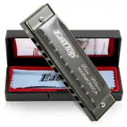Blues Deluxe Harmonica Key of C 10 Holes 20 Tones - For Adults Beginners Prof...