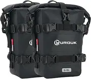 UROUK Motorcycle Bag 6-8L Waterproof Motorcycle Bumper Bag Motor Crash Bar Bag Motorbike Side Frame Pannier Bag with Shoulder Strap - Essential Riding Gear for Motorcycles Bike