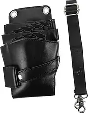 Ipetboom Leather Hair Stylist Tool Bag Large Capacity Adjustable Strap Ideal for Hair Stylist Salon Scissors Storage