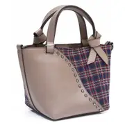Female Bag Plaid Fabric Stitching Portable Diagonal Picture Bag Ladies Waist Bag Oxford Fabric Waist Bag