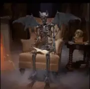 Bat Vampire Skeleton Poseable 5' Home Depot Halloween New