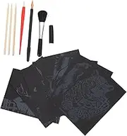 Kids Craft Scratch Painting Animal Patterns A4 Size Scratch Paper Art Kit for Creativity and Learning