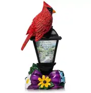 Thomas Kinkade Illuminated Lantern Those We Love Don't Go Away Cardinal #3