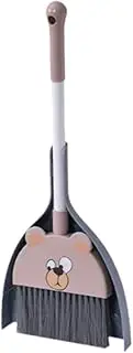 Amagogo Mini Broom with Dustpan for Kids Little Housekeeping Helper Set Holiday Gifts Cleaning Toys, Cartoon Bear