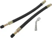 X AUTOHAUX 1 Set 135 Degrees Copper Tire Valve Extension with Flexible Plastic 210mm Tyre Valve Stem Extender for Car Motorcycle RV Truck Bike