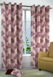 New 2 Piece Eyelet Long Door Curtain Set - 9 ft