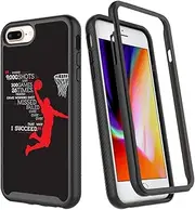 GUGU6JI Dunk Basketball for Boy Men Design Compatible iPhone 7 Plus Case,iPhone 6 Plus/8 Plus Case Shockproof Rugged Cover Dual Layer Soft TPU + Hard PC Bumper Full-Body Protective Case