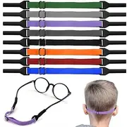 [Cheysrae] 8 PCS Adjustable Eyeglasses Retainer Strap,No Tail Anti-Slip Glasses Straps Holder,Sunglasses,Glasses String Cord