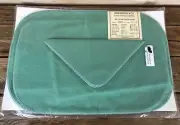 Vintage Matouk Green Cotton Linen Oval Placemat + Napkin Set 8 pcs NEW NOS