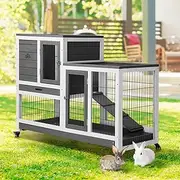 Alopet Rabbit Hutch Chichen Coop 100 x 55 x 90cm