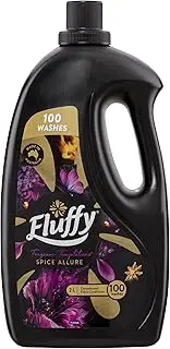 Fluffy Concentrate Liquid Fabric Softener Conditioner, 2L, 100 Washes, Spice Allure, Fragrance Temptations