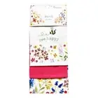 Bee Happy Flower Tea Towel Set of 3 Cooksmart Cotton Kitchen Colorful