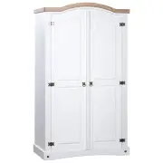 Wardrobe Mexican Pine Corona Range 2 Doors White