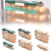 Egg storage box, Egg Holder household kitchen refrigerator storage rack F8D1