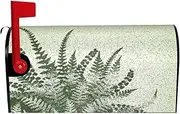 Natural Plant Fern Leaf Magnetic Mailbox Covers,Post Box Cover Standard Size 21x18 Inches For Outdoor Garden Home Decor