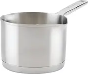 [KitchenAid] 3-Ply Base Stainless Saucepan with Pour Spouts, 1.5 Quart, Brushed Stainless Steel