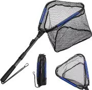Floating Fishing Net Fishing Landing Net with Collapsible Telescopic Pole Handle
