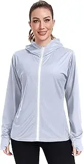 [GAIGEO] Periwinkle Light Blue Women's Rash Guard Swim Long Sleeve Tops UPF 50+ Sun Shirts UV Rashguard S