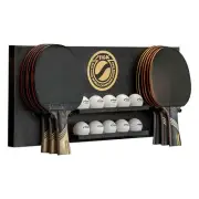 STIGA Ping Pong Storage Wall Rack | Holds Up to 10 Balls and 6 Paddles | Easy