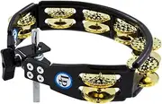 Latin Percussion LP Tambourine Cyclops Black Mountable Brass Clamps Double Row LP179