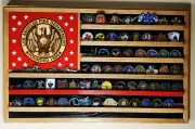 Los Angeles California Fire Department Challenge Coin Display Flag 36x20