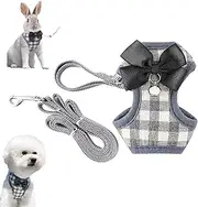 Cat Harness, Dog Harness and Leash Set, Bunny Rabbit Ferret Harness with Adjustable Buckle Comfort for Pet Kitten Small Animals Harnesses