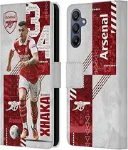 Head Case Designs Officially Licensed Arsenal FC Granit Xhaka 2022/23 First Team Leather Book Wallet Case Cover Compatible with Samsung Galaxy A15