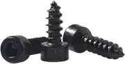 BCMCBV 100pcs M2M2.6M3M3.5 Black Grade 8.8 Small Hexagon Screw Speaker Screw self Tapping Screw Hexagon Wood Screw (Size : M3x8)