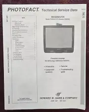 Sams Photofact 3831 Service Manual for Magnavox TV Model TS3553C101