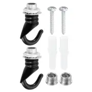 39mmx23mm Ceiling Hook, 2 Pack Screw Hooks Light Fixtures Accessory Black