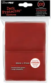 Ultra Pro Deck Protector, Standard, Red, 100 Count
