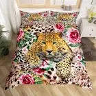 Duvet Cover Double Size 3D Animal Print Bedding Set Wildlife Comforter Cover