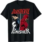 T 恤成人 MARVEL DAREDEVIL THE PUNISHER ONLY ONE WAY 圖案 T 恤時尚上衣男