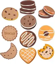 NOLITOY 10pcs Cookie Cloth Stickers Cartoon Patch Iron on Appliques Cute Iron on Patches Creative Clothing Patches Ironing Patches Iron on Patches Sewing Decor Polyester
