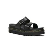 Dr Martens Men's Myles Sandals Black Brando Leather Slides Buckle Strap Size 14