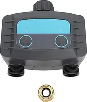 FLEXMAN Sprinkler Timer, G3/4 Female Thread Dual Outlet Automatic Irrigation Garden Hose Faucet Water Timer with G1/2 Adapter for Lawn, Garden, Courtyard, Greenhouse