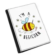 I'm A Beeicorn Passport Holder Cover Case Wallet - Funny Bumble Bee Unicorn