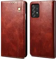 Compatible with Samsung Galaxy A73 5G Premium Denim Leather Case, Wallet Cover Magnetic Flip Cloth Texture Case Cash Card Slot for Samsung Galaxy A73 5G