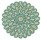 Round Beaded Placemats, Coffee Table Beaded Mat, Placement Mats for Dining Ta...