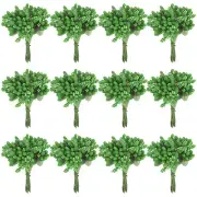 144-Pack Artificial Flower Stamen, Frosted Holly Berry Stems [Green]