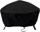 Fire Pit Cover Waterproof 600D Outdoor Bowl Table Cover round Fire Pit Cover ...