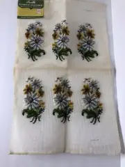 Vintage Preworked Floral Needlepoint Tapestry Bucilla Canvas Full Background
