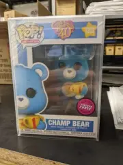 Funko Care Bears 40th Anniversary POP Champ Bear Figure CHASE Damaged NEW