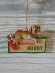 New! 'Hunting Buddy' Dog CHRISTMAS TREE ORNAMENT Camo Hunt Shogun Shell Puppy