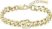 [HUGO BOSS] Women's Ionic plated Ycon 1580622 Link Bracelet, GOLD, One Size