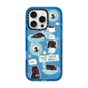 iPhone 16 Pro Impact Case MagSafe Compatible Insert coffee to begin sticker case by Moonaries illo