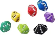 Generic 6pcs Place Value Dice Games Big Number Dice Entertainment Dices Table Game Dice Multi-Sided Dices Party Board Game Props Game Dice Props Number Toys Cool Dice Party Dices Plastic