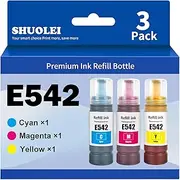 542 Ink Refill Bottles T-5150 ET-5170 ET-5850 ET-5800 Replacement for Epson 542 Ink Refill Bottles for Pro ET-5150 ET-5170 ET-5180 ET-5800 ET-5850 ET-5880 ET-16600 ET-16650 Printer 3Pack CMY
