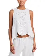 Bella Dahl Linen Eyelet Top