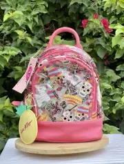 Betsey Johnson Luv Betsey Jelly Day Of The Dead Pinata Clear Pink Backpack Rare